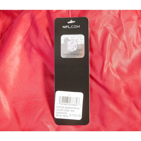 NEW SAN FRANCISCO 49ERS SATIN RED NFL TEAM EMBROIDERED JACKET MSRP $130 - MEDIUM - Picture 8 of 8